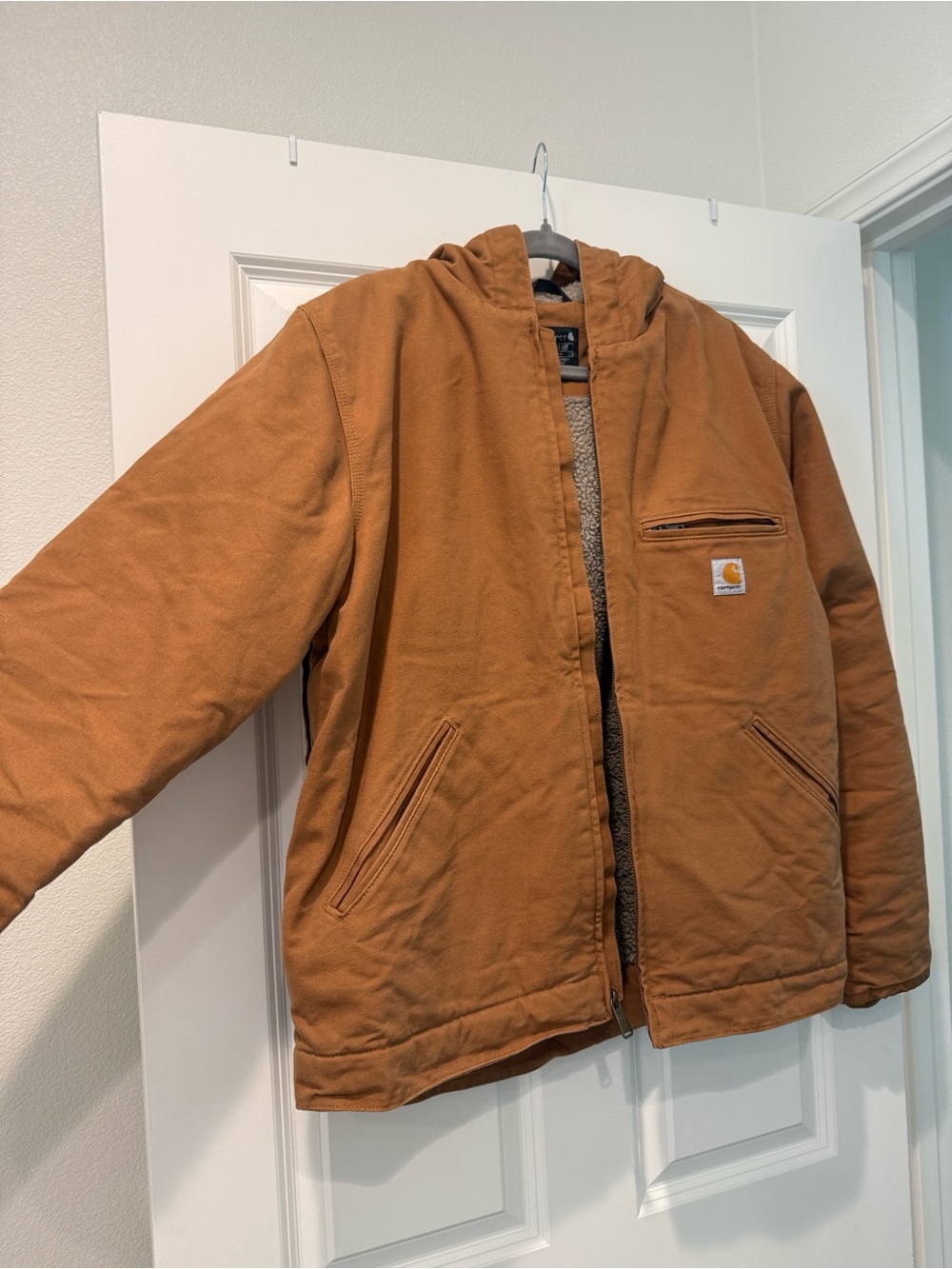 Carhartt Men's Brown Hooded Work Jacket